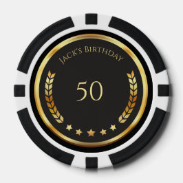 Fichas De Póquer Personalized 50th Birthday Poker Chips