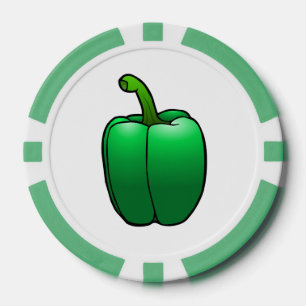 Fichas De Póquer Pimiento verde
