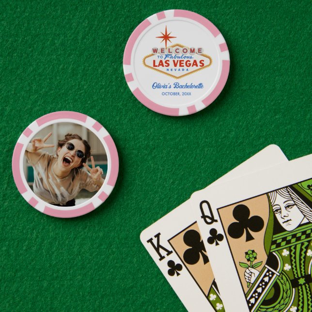 Fichas De Póquer Pink Las Vegas Bachelorette Favor Poker Chips (Mesa de Poker (Doble))