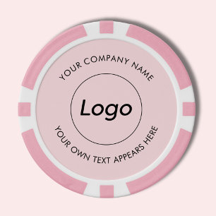 Fichas De Póquer Pink profesional del logotipo
