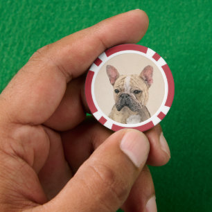 Fichas De Póquer Pintura de Bulldog francés (Sable) - Cuto original