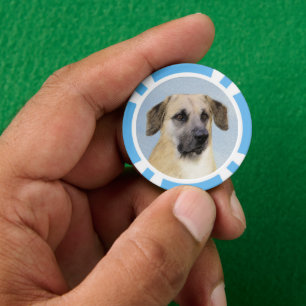 Fichas De Póquer Pintura de Chinook (Orejas caídas) - Arte Perro Or