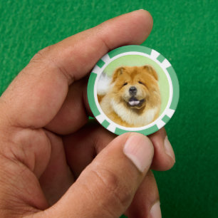 Fichas De Póquer Pintura de Chow Chow - Arte Perro Original.