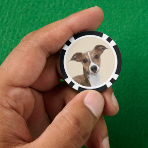 Fichas De Póquer Pintura de Greyhound italiana - Arte Perro Origina