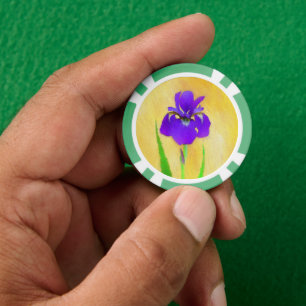 Fichas De Póquer Pintura de iris con barba de urple - Arte de flore