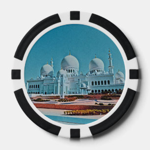 Fichas De Póquer Pintura de la Mezquita Abu Dhabi