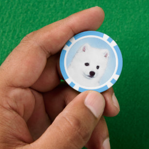 Fichas De Póquer Pintura de perro esquimal estadounidense - Arte de