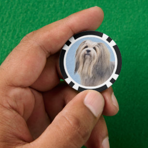 Fichas De Póquer Pintura Havanesa (Dorada Sable) - Arte Perro Origi
