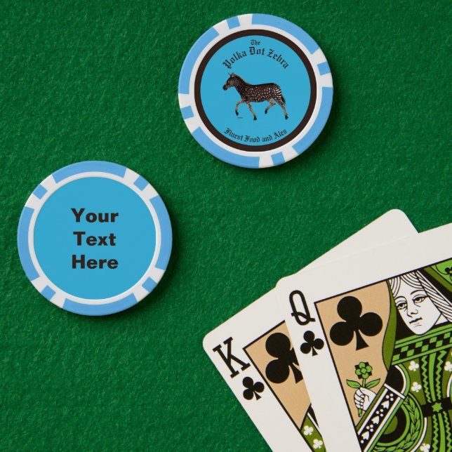Fichas De Póquer Placas de papel de pub en inglés Polka Dot Zebra (Mesa de Poker (Doble))