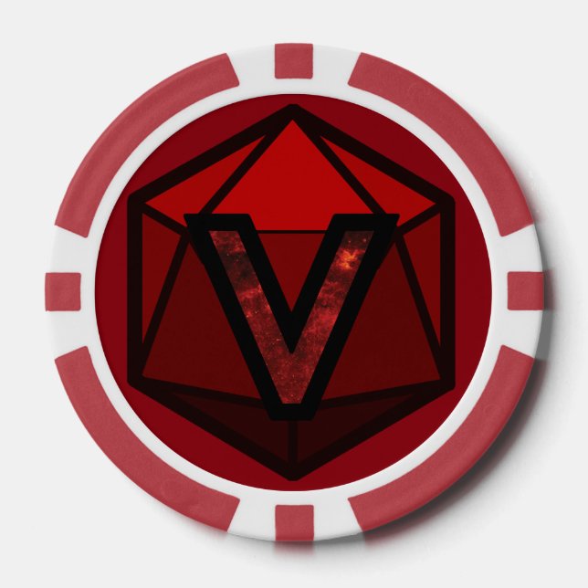 Fichas De Póquer PLAZOS - Chip de póker del equipo rojo (Anverso)