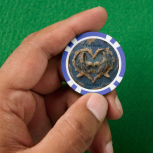 Fichas De Póquer Poker Chip Paper Cut Eagle Two Souls One Heart