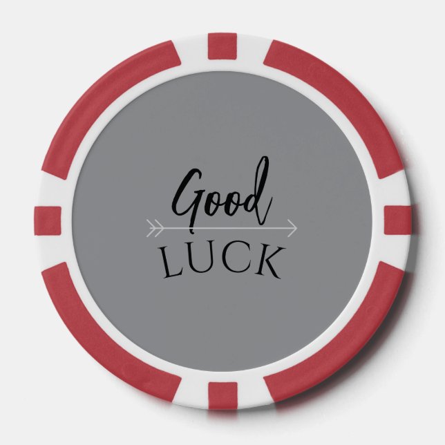 Fichas De Póquer Poker Karten Good Luck (Anverso)