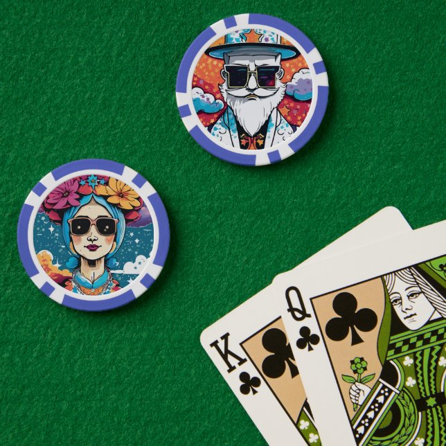 Fichas De Póquer Postal masculina elegante (Mesa de Poker (Doble))