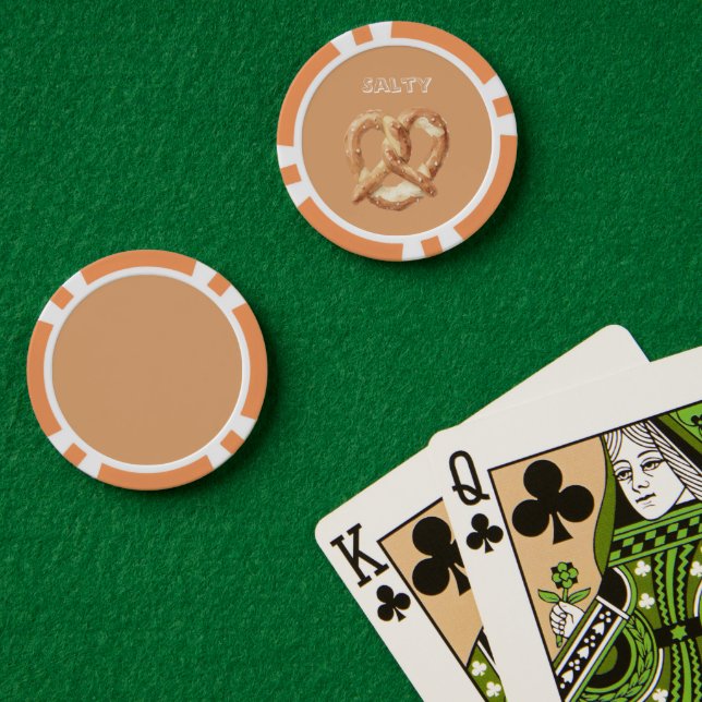 Fichas De Póquer Pretzel salado   (Mesa de Poker (Doble))