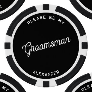 Fichas De Póquer Propuesta personalizada de Groomsman