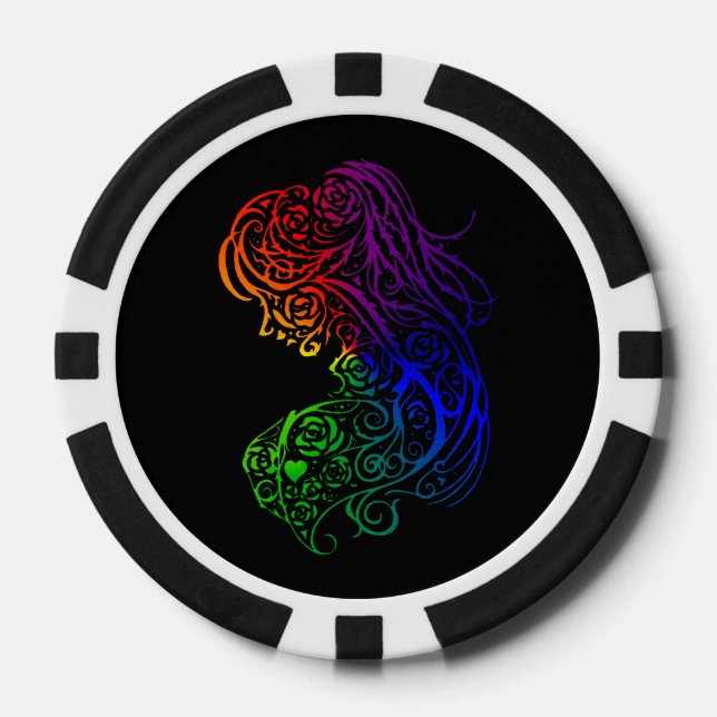 Fichas de póquer Rainbow Lady (Anverso)