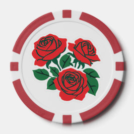 Fichas De Póquer Ramo de Rosas