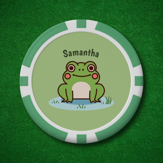 Fichas De Póquer Rana Cute (Cute Frog Poker Chips)