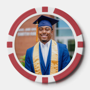 Fichas De Póquer Recuerdo de foto de graduación personalizada regal