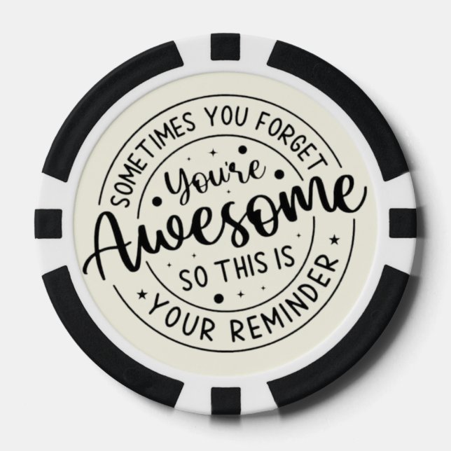 Fichas De Póquer Regalo de Chip de Poker Motivador, juego de Casino (Anverso)