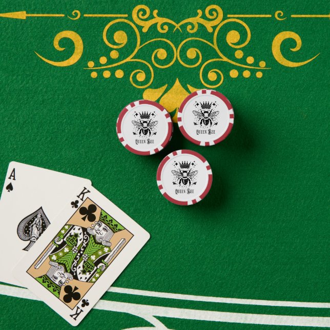 Fichas De Póquer Reina Abeja – Emblema Místico del Tarot (Mesa de póquer (pila))