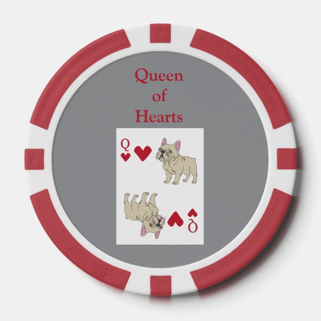 Fichas De Póquer Reina de Corazones (Anverso)