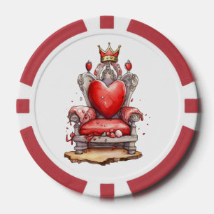 Fichas De Póquer Reina del trono de corazón
