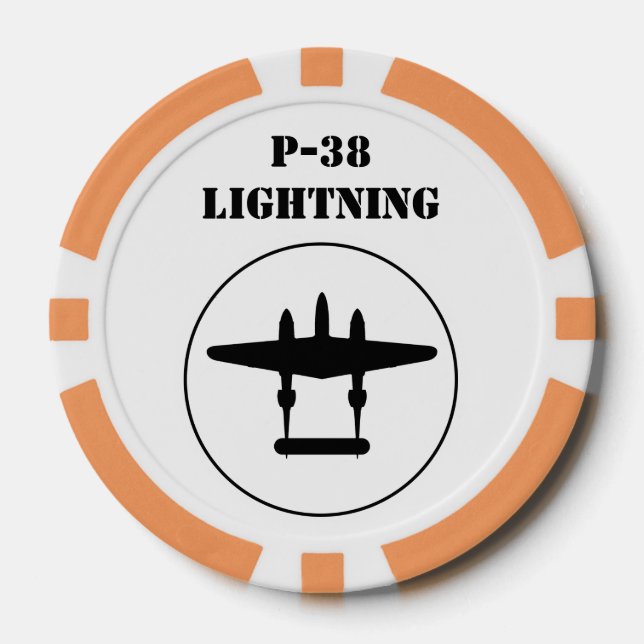 Fichas De Póquer Relámpago P-38 (Anverso)
