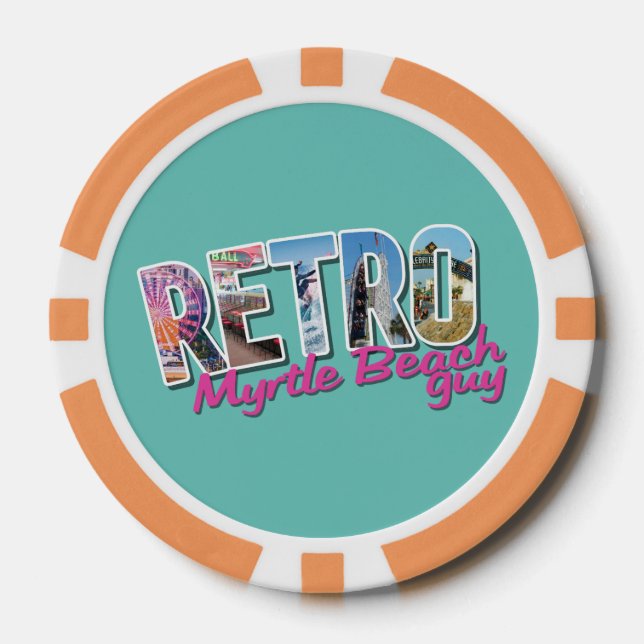Fichas De Póquer Retro Myrtle Beach Guy (Anverso)