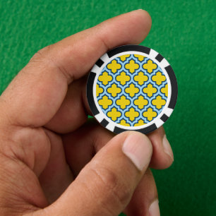 Fichas De Póquer Rojo azul amarillo y bebé, Entramado, Quatrefoil