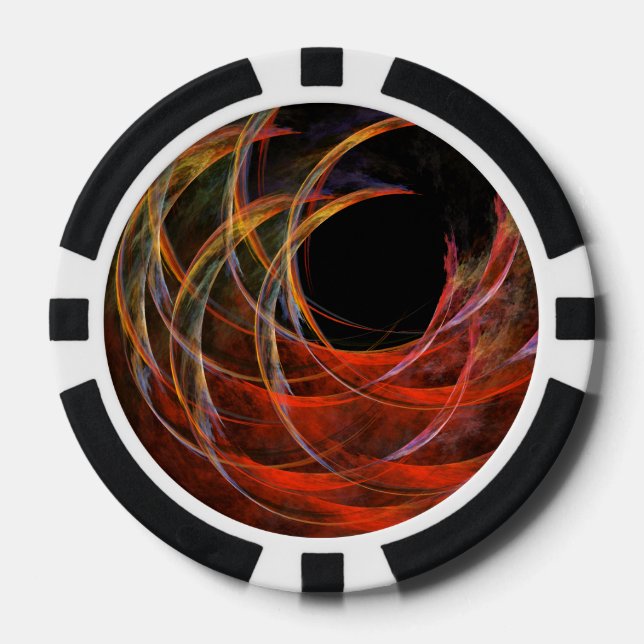 Fichas De Póquer Rompiendo el arte abstracto del círculo (Anverso)