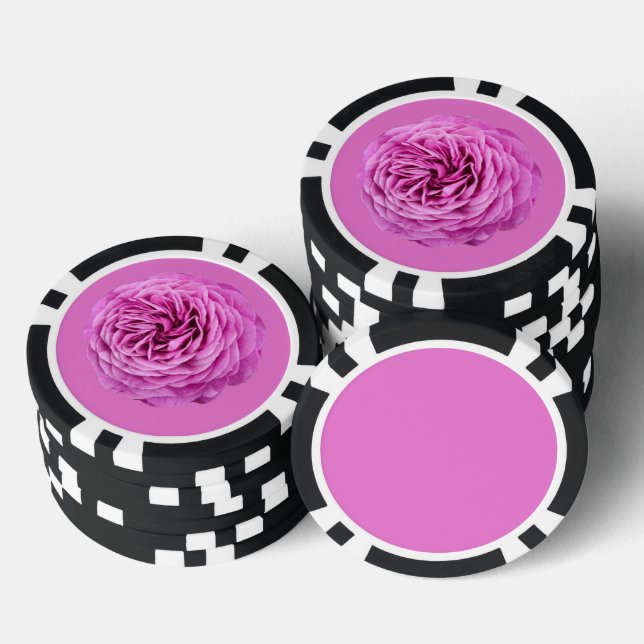 Fichas De Póquer Rosa Cortada Rosa Vívida (Pila)
