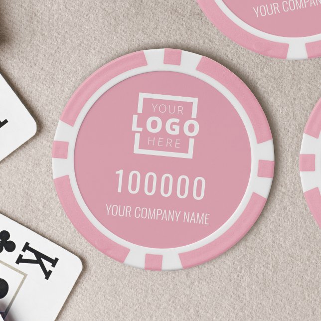 Fichas De Póquer Rosa de logotipo comercial (Subido por el creador)