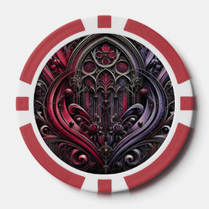 Fichas De Póquer Rosa gótico Casino Poker Chip