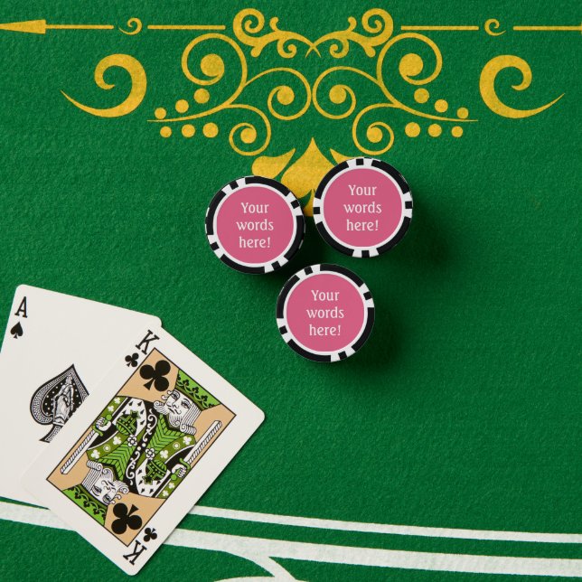 Fichas De Póquer Rosa Personalizado (Mesa de póquer (pila))