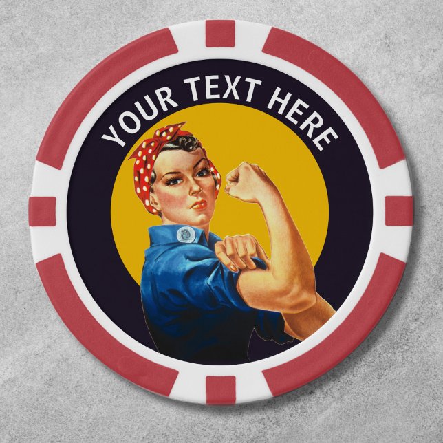 Fichas De Póquer Rosie, la cosecha Personalizado del Riveter (Rosie the Riveter Poker Chips)