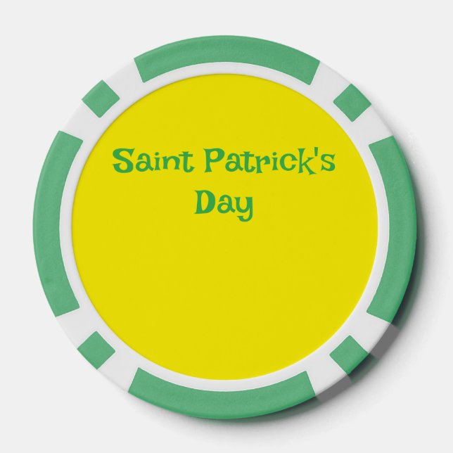 Fichas De Póquer Saint Patrick's Day poker chip (Reverso )