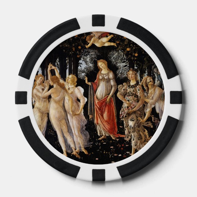 Fichas De Póquer Sandro Botticelli - La Primavera (Anverso)