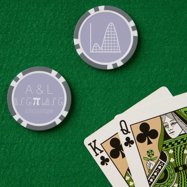Fichas De Póquer Se agrega en lavanda (Mesa de Poker (Doble))