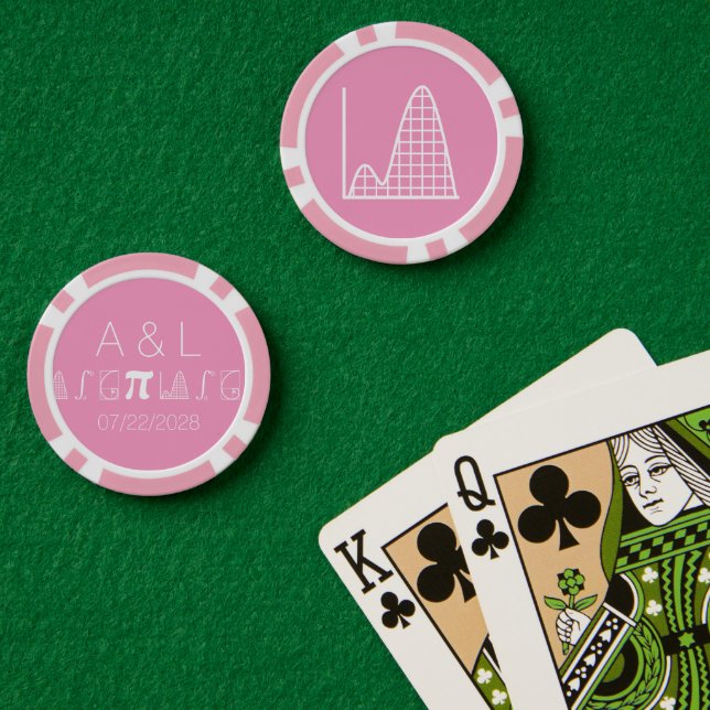 Fichas De Póquer Se agrega en rosa Petal (Mesa de Poker (Doble))