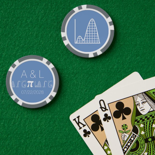 Fichas De Póquer Se Suma en Periwinkle (Mesa de Poker (Doble))