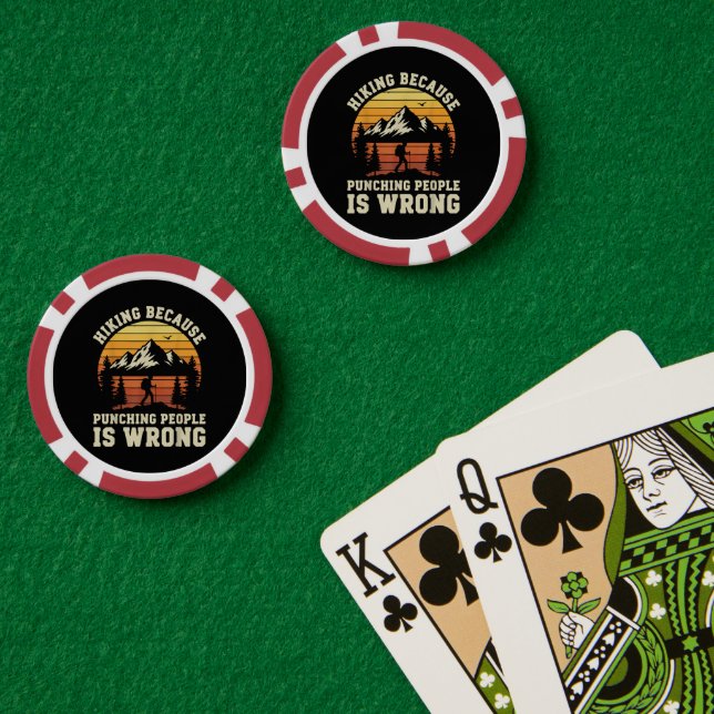 Fichas De Póquer Senderismo Divertido al Aire Libre (Mesa de Poker (Doble))