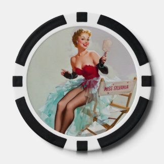 Fichas De Póquer Señorita Sylvania Pin-Up Girl