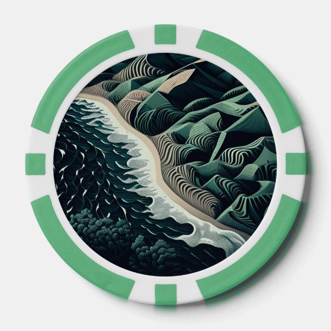 Fichas De Póquer Serene Shores (Anverso)