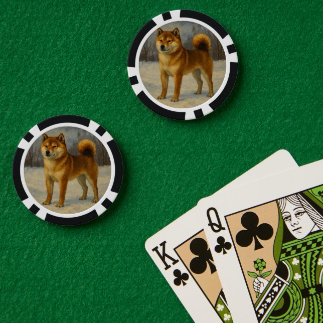 Fichas De Póquer Shiba Inu (Mesa de Poker (Doble))
