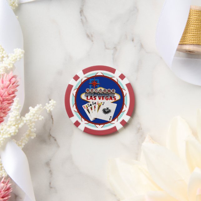 Fichas De Póquer Signo de bienvenida de Las Vegas (Boda)