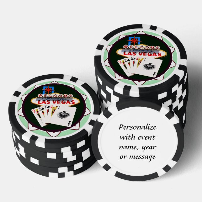 Fichas De Póquer Signo de bienvenida de Las Vegas (Pila)