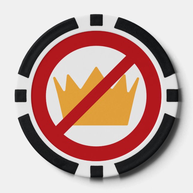 Fichas De Póquer ¡SIN REYES! Anti-Trump (Anverso)