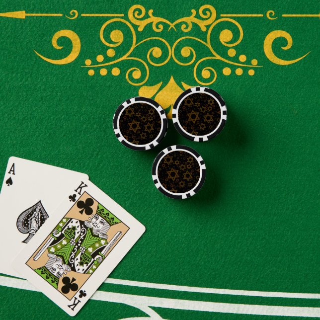 Fichas De Póquer SlipperyJoe's Hanukkah-themed Star David artistic  (Mesa de póquer (pila))