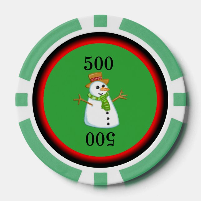 Fichas De Póquer Snowman (Anverso)